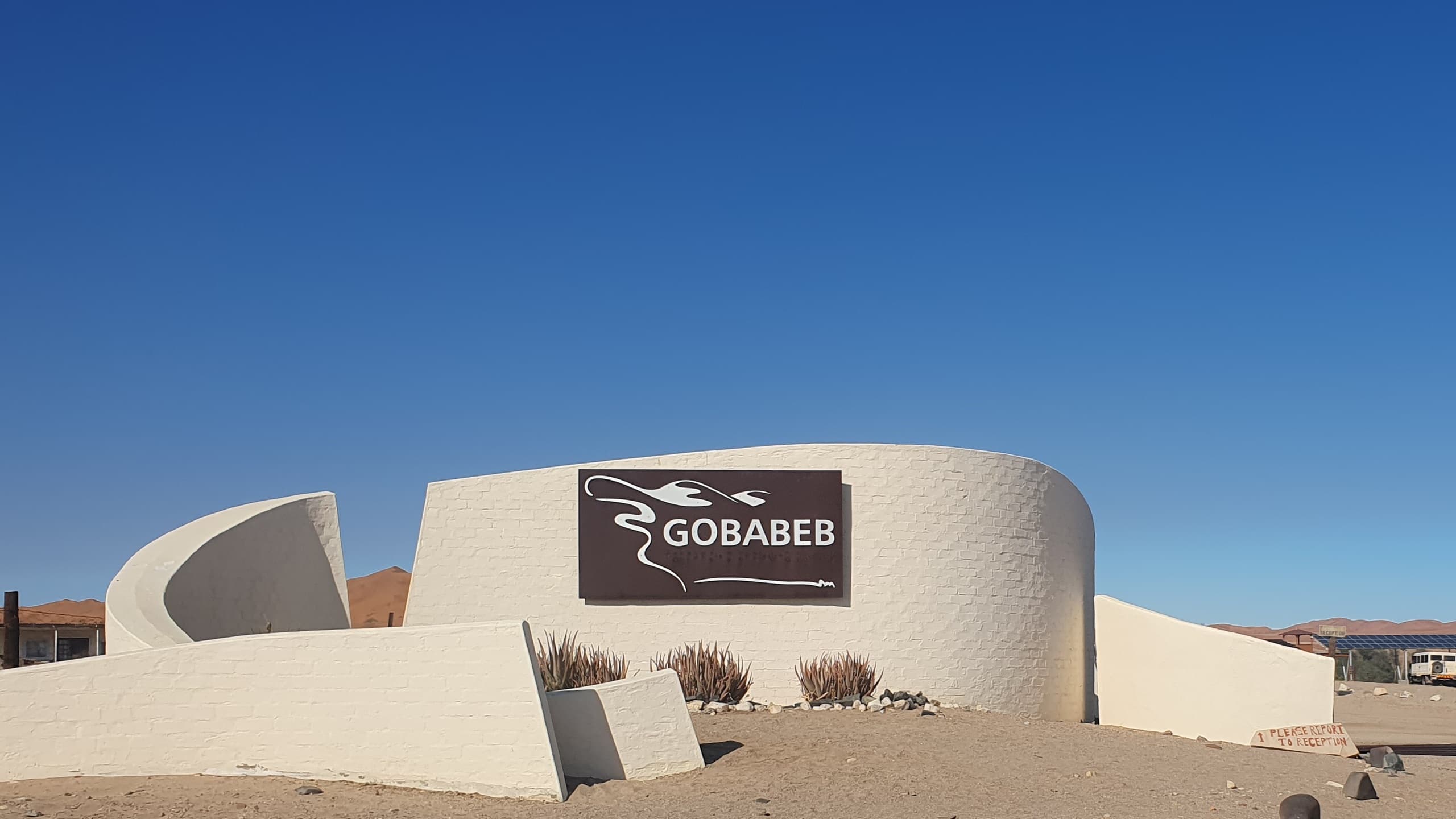 Eingang zur Forschungsstation Gobabeb